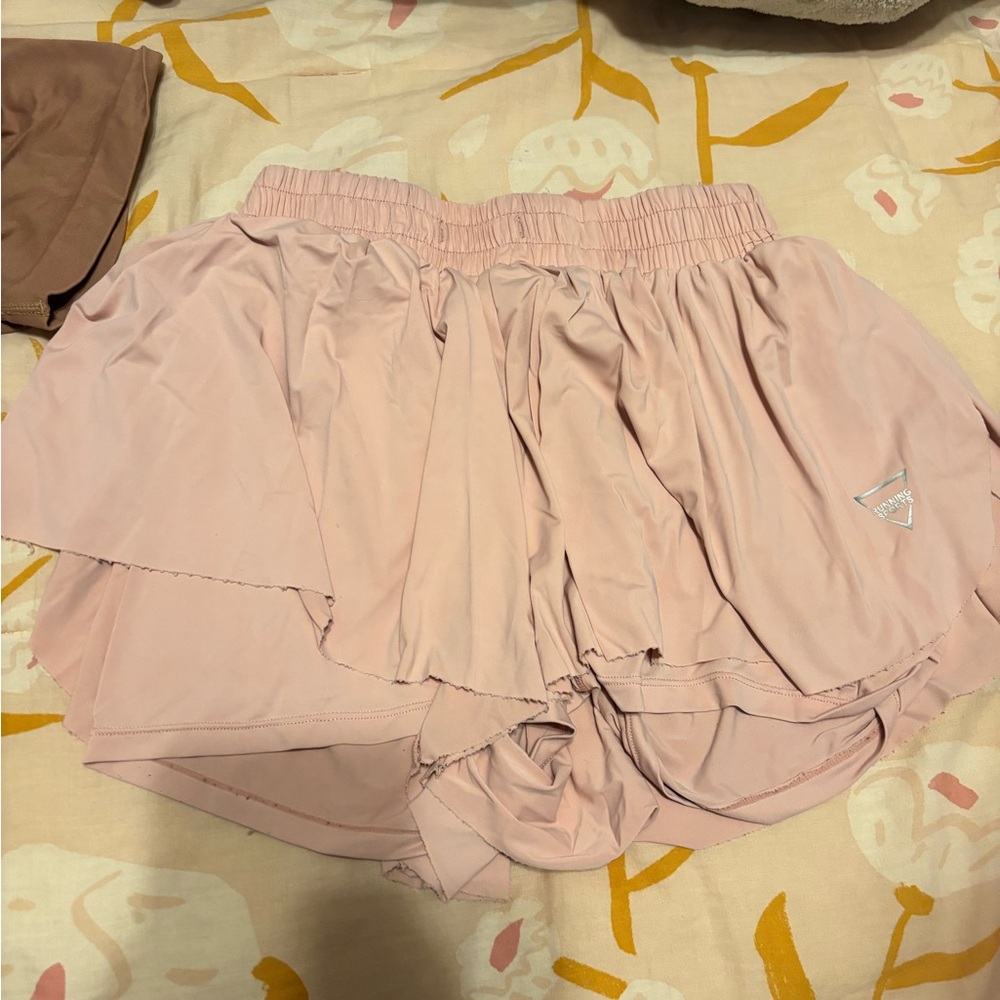 Light Pink Cheer Butterfly Shorts